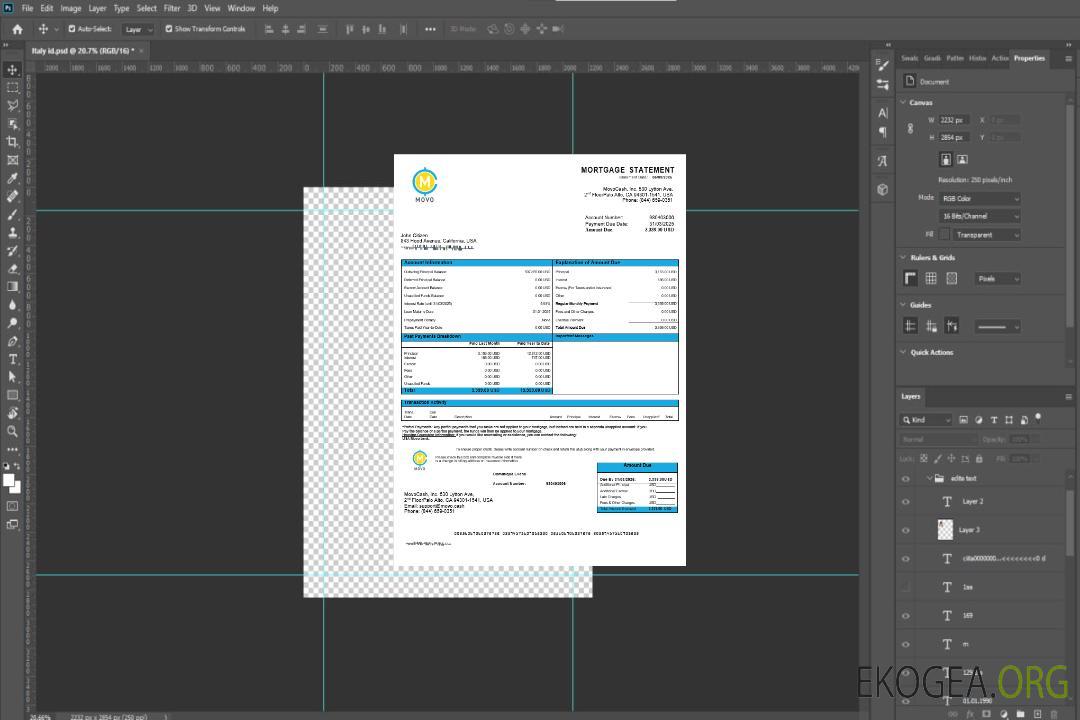 Relevé hypothécaire de la banque USA MOVO aux formats Word et PDF template Relevé hypothécaire de la banque USA MOVO aux formats Word et PDF template
